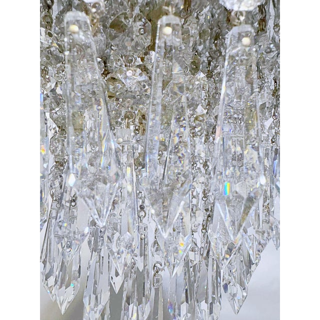 Metal Vintage Italian Brass Upside Down Layered Cake Pendant For Sale - Image 7 of 8