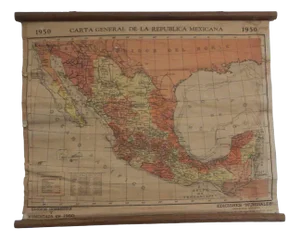 Mexican Republic Map, 1950s