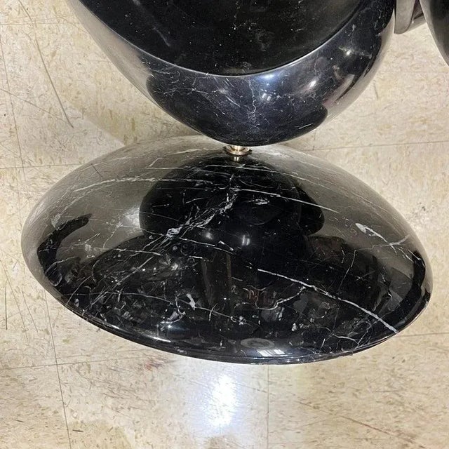 1980s Large Abstract Mid Century Black Marble Sculpture by Ellen Brenner Sorensen For Sale - Image 5 of 11