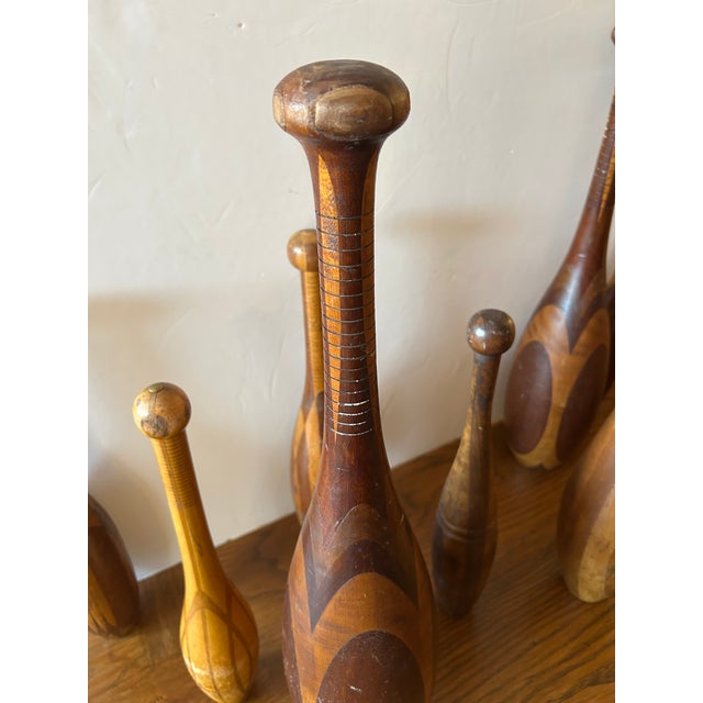 Brown Collection of 19th Century Wooden Exercise Clubs -Set of 12 For Sale - Image 8 of 10