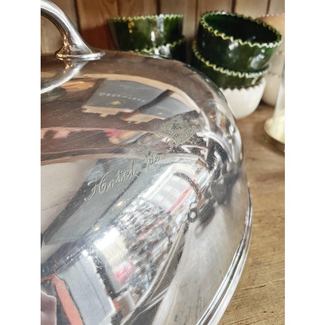 1910s Antique Silver Plated Dome From the Hotel De France Nyc For Sale In New York - Image 6 of 9