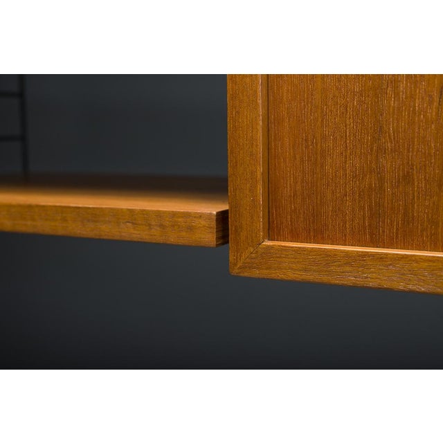 Mid-Century Modern Modular Teak Wall Shelf by Nils Strinning for String, 1960s, Set of 29 For Sale - Image 3 of 17