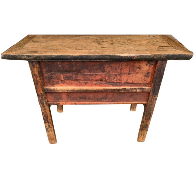 Hand Carved 1 Drawer Antique Console Table For Sale In Greensboro - Image 6 of 7