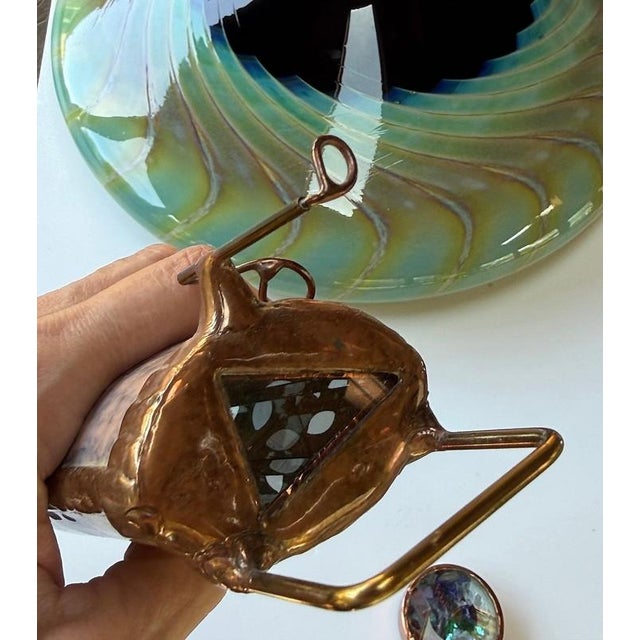 Rare Windseye Studio Slag Glass & Copper Kaleidoscope Doug Johnson For Sale - Image 9 of 12