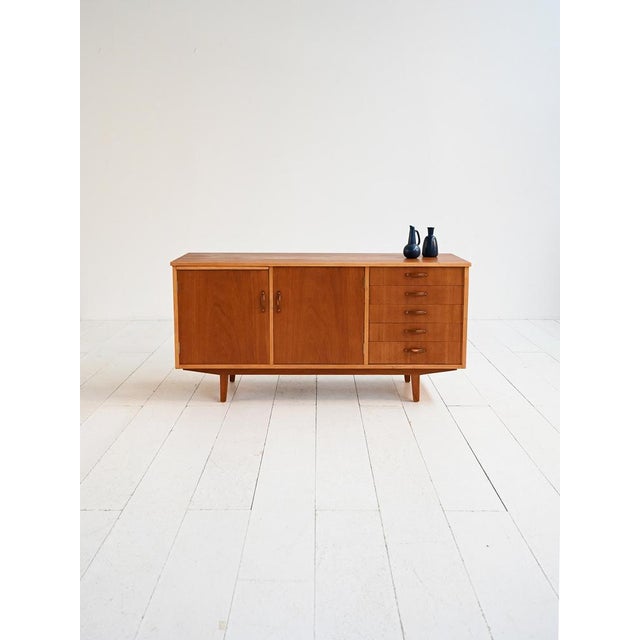Scandinavian Teak Sideboard with Pull-Out Top, 1960s For Sale - Image 3 of 11