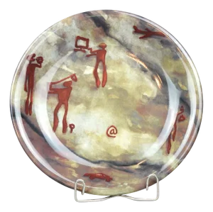 Plate from Millennium to Millennium On the Signs of the Times, Porcelain from Rörstrand, 2000