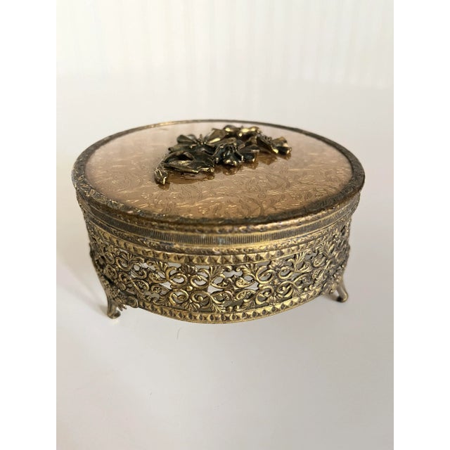 Early 20th Century Italianate Gilded Powder Box For Sale - Image 9 of 11