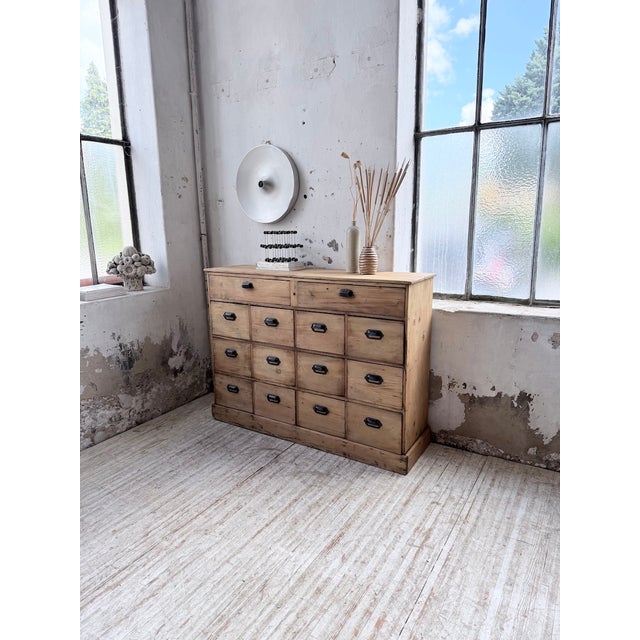 Pine Workshop Cabinet with Drawers, 1950s For Sale - Image 8 of 18