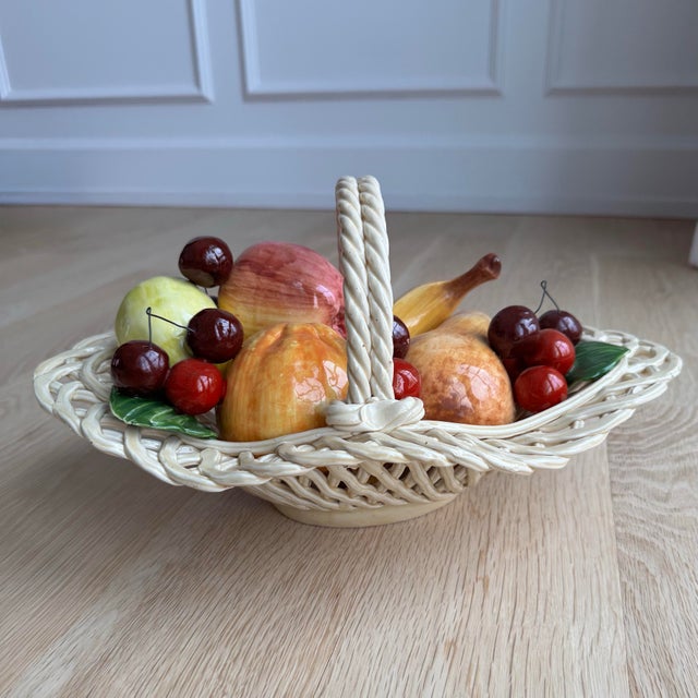 A large mid-century centerpiece from the renowned Ceramiche di Bassano studios in Italy. This piece features a hand-...