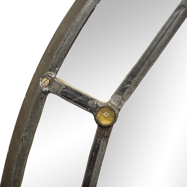 Silver Pair of Early 19th Century French Charles X Oval Leaded Mirrors For Sale - Image 8 of 13