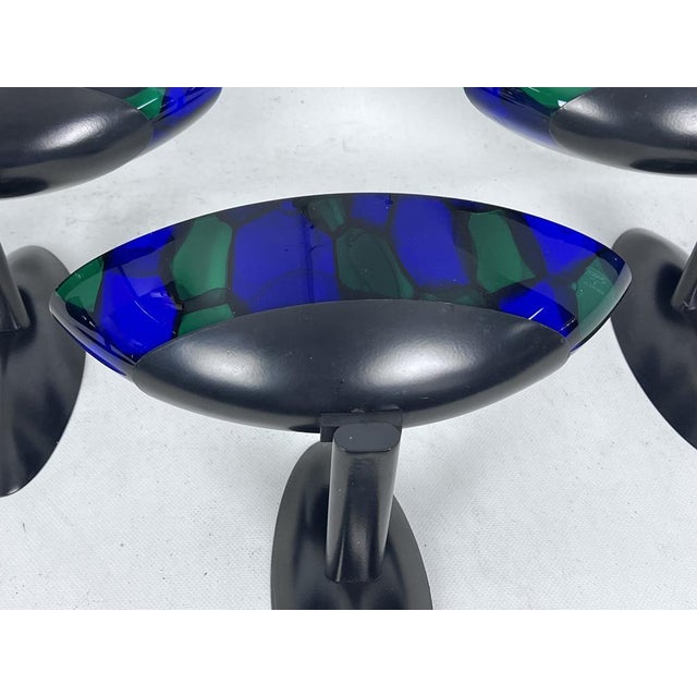 Large Wall Lamps in Murano Glass and Metal by Ottavio Missoni, Italy, 1980s, Set of 4 For Sale - Image 10 of 17