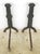 Black Pair of Antique Arts & Crafts Wrought Iron Andirons For Sale - Image 8 of 8