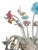 An exceptional Italian Murano glass floor lamp from the 1950's, richly adorned with hand-blown multicolored floral...