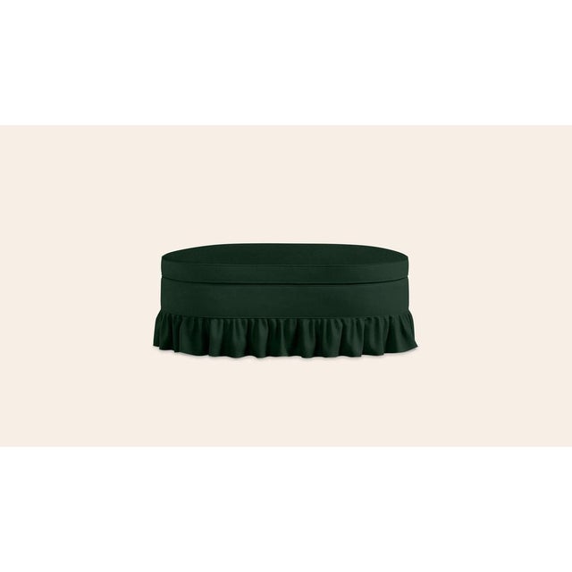 Olive Carlotta Ottoman by Ceraudo For Sale - Image 4 of 7