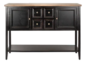 Storage Sideboard in Black & Oak