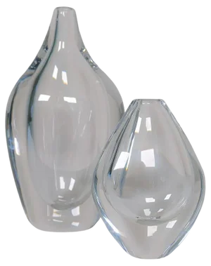 Scandinavian Modern Glass Vases by Erika Lagerbielke for Orrefors, 1990s, Set of 2
