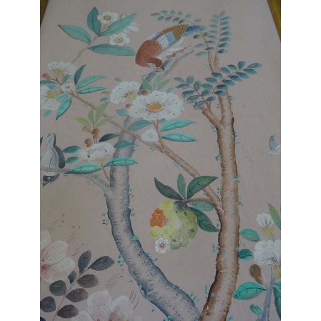 Vintage Hand Painted Chinese Panels - Set of 2 For Sale - Image 4 of 7