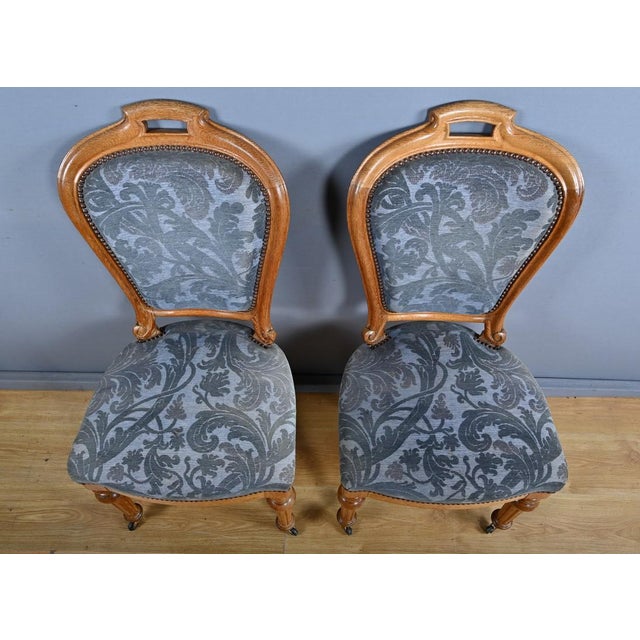 Louis-Philippe Style Oak Chairs, 1950s, Set of 2 For Sale - Image 14 of 18
