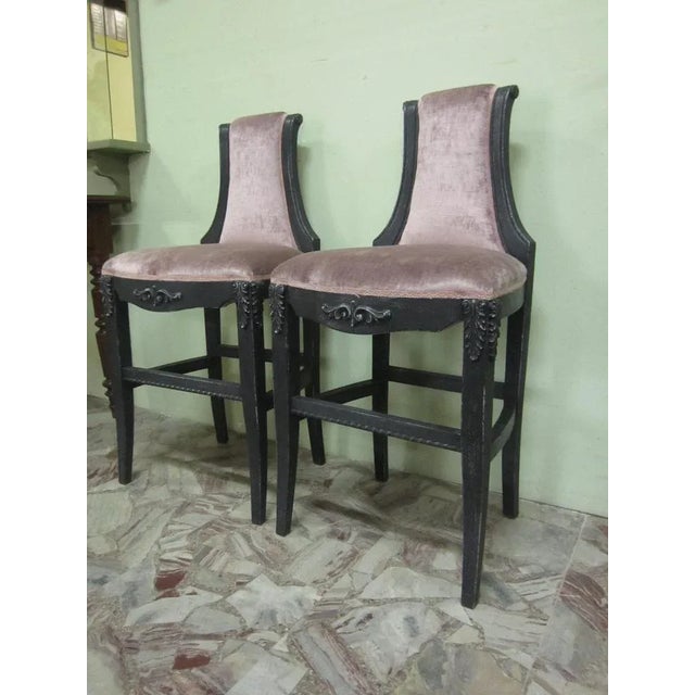 Set of Upholstered Bar Stool, 2010s For Sale - Image 6 of 7