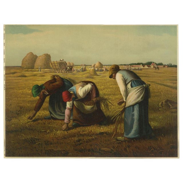 After Millet, Harvest Workers in the Field, 1900, Chromolithograph on Paper For Sale - Image 10 of 10