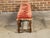 Brown Italian 1820s Walnut Bench with Red Fabric, Turned Legs and Stretchers For Sale - Image 8 of 11
