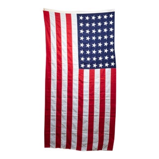 Large Vintage American Flag With 48 Stars c.1940-1950-Valley Forge Co. For Sale