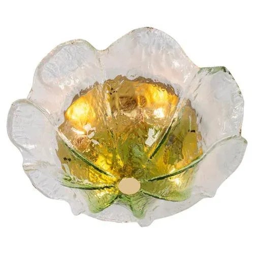 Large Green Toned Murano Glass Ceiling Fixture from Kaiser Idell / Kaiser Leuchten, Germany, 1970s For Sale - Image 12 of 12