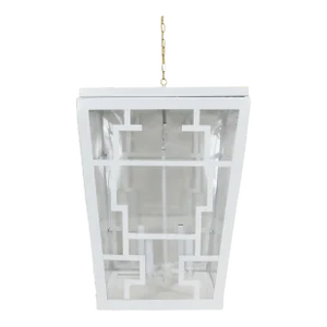 Handmade Iron White Lantern Chandelier