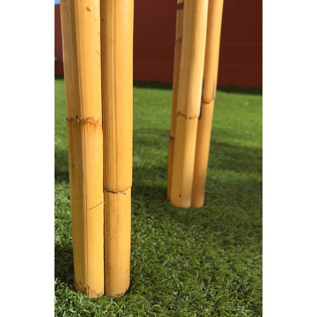 Vintage Bamboo Console Table from Vivai Del Sud, Italy, 1970s For Sale - Image 4 of 10