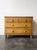 An antique Victorian English pine chest of drawers. Two short drawers over two long drawers with wood knobs, on turned...