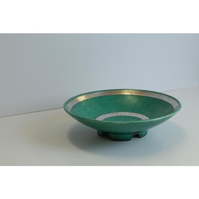 Argenta Silver Overlay Bowl by Wilhelm Kåge for Gustavsberg, Sweden, 1935 For Sale - Image 3 of 11