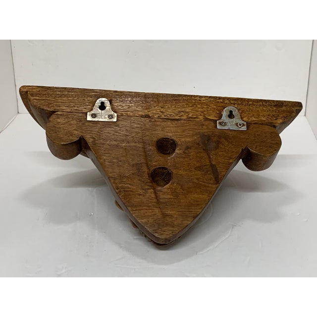 Brown Antique Hand Carved French Wood Brackets - a Pair For Sale - Image 8 of 9