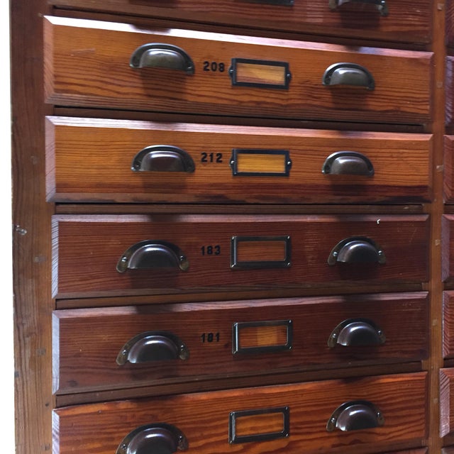 1930s 1930s Oak Printers Cabinet For Sale - Image 5 of 12