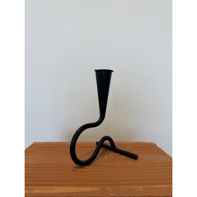 1960s Mid-Century Wrought Iron Candle Stick Holder, 1960s For Sale - Image 5 of 13