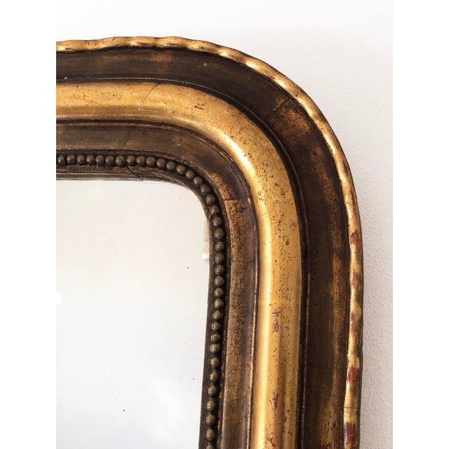 Wood Large Antique French Louis Philippe Giltwood Mirror – Late 19th Century For Sale - Image 7 of 10