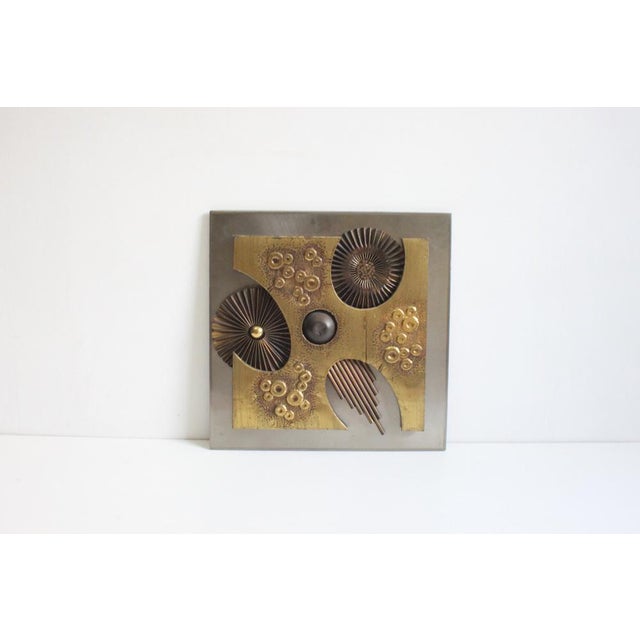 Brutalist Brass Wall Panel, 1970s For Sale - Image 15 of 16