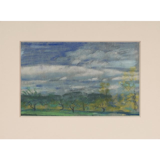 Cornflower Blue 'Orchard Beneath Blue Sky', by Arthur Bowen Davies, New York Armory, Ashcan School, Asl, Aic, NYMoMA For Sale - Image 8 of 9