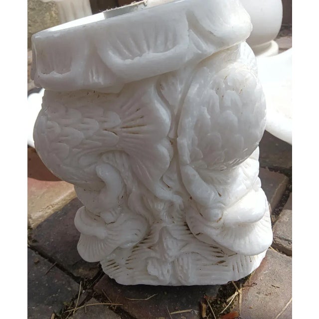 Vintage Carved Marble Marble Fountain Tiers For Sale - Image 6 of 10