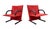 Postmodern T Line Lounge Chairs in Red Alcantara by Arflex,, Italy, 1982, Set of 2 For Sale - Image 11 of 11