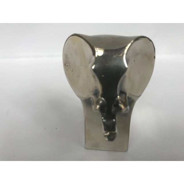 Dansk 1970s Dansk Silver Plate Elephant Paper Weight Designed by Gunnar Cyren For Sale - Image 4 of 8