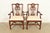A gorgeous pair of Georgian or Chippendale style armchairs or dining captain chairs By Henredon USA, Circa 1980s Carved...