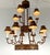 1920s Custom Rustic Italian Two Tier Tole Chandelier For Sale - Image 4 of 13