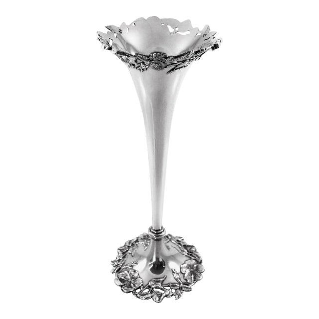 Sterling Art Nouveau Vase, 1897 For Sale