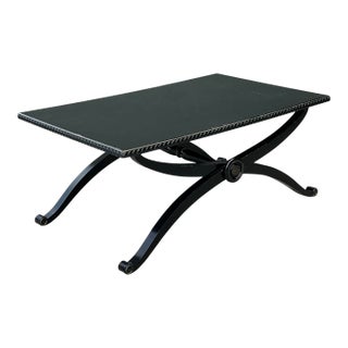 Vintage Lacquered X Base Coffee Table For Sale