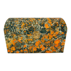 Italian Hand-Marbled Keepsake Box With Brass Latch | Florentine Artisan Desk Box
