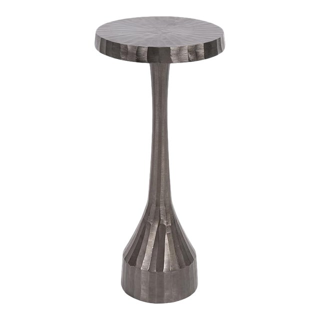 Chiseled Aluminum Graphite Martini Table from Kenneth Ludwig Chicago For Sale