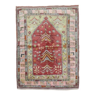 Anatolian Small Prayer Square Rug rug no.r5495 For Sale