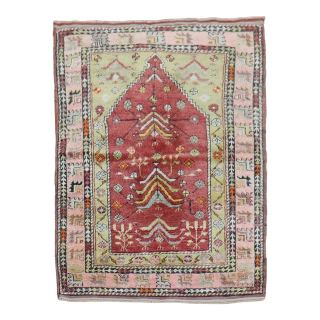 Anatolian Small Prayer Square Rug rug no.r5495 For Sale