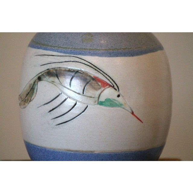 Hand-Thrown Studio Pottery Sgraffito Vase, Artist-Signed and Numbered For Sale - Image 6 of 8