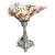 Celestial Meets the Sea Silver Plate Candlestick With Shell-Coastal Art Sculpture For Sale